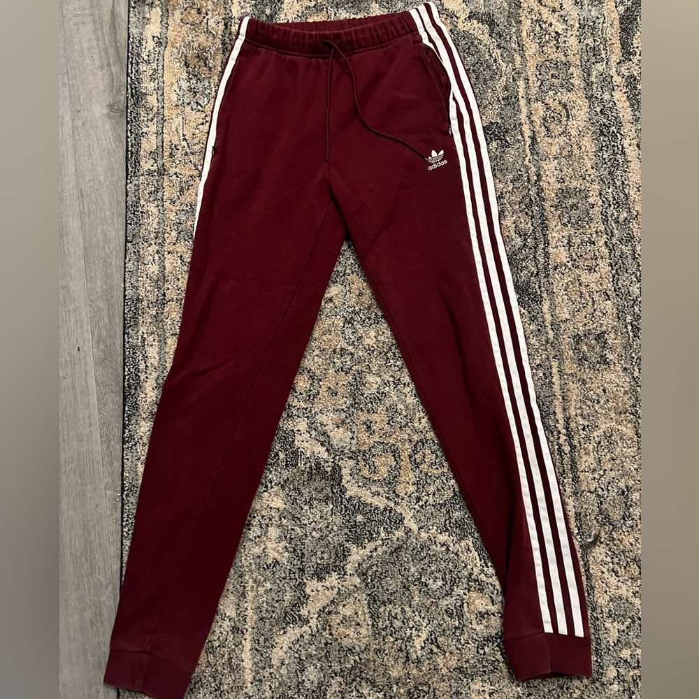 Maroon Adidas Jogger Sweats